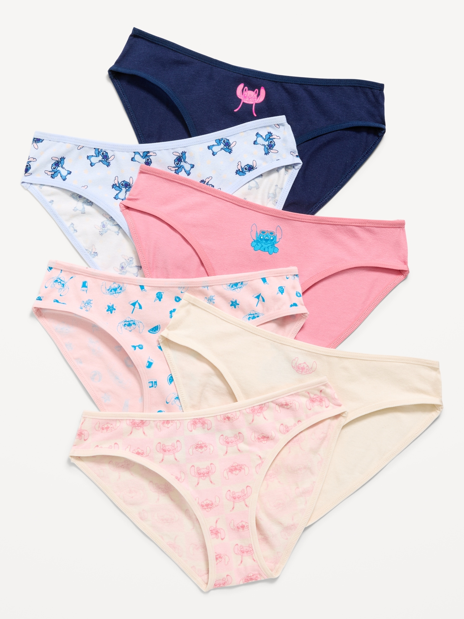 Disney© Stitch & Angel Bikini Underwear 6-Pack for Girls