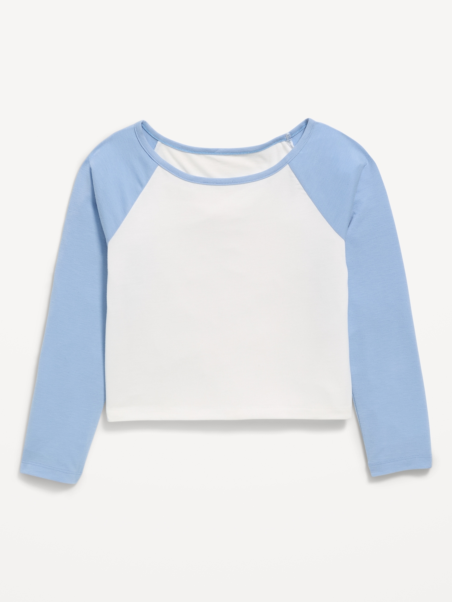 Long-Sleeve Raglan Cropped T-Shirt for Girls