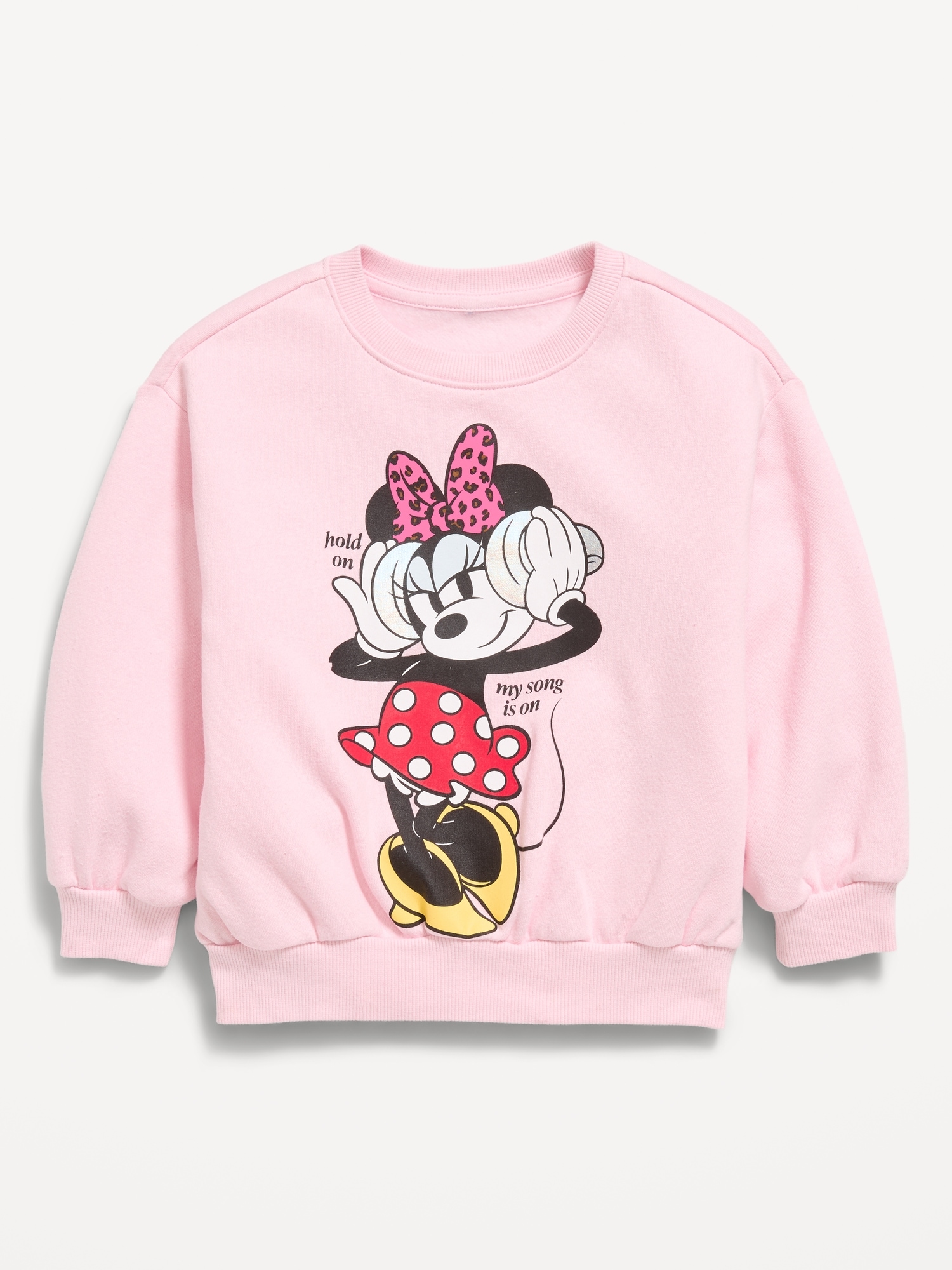 Детский свитшот Old Navy Disney с принтом для девочек-малышей, цвет: Пудровый