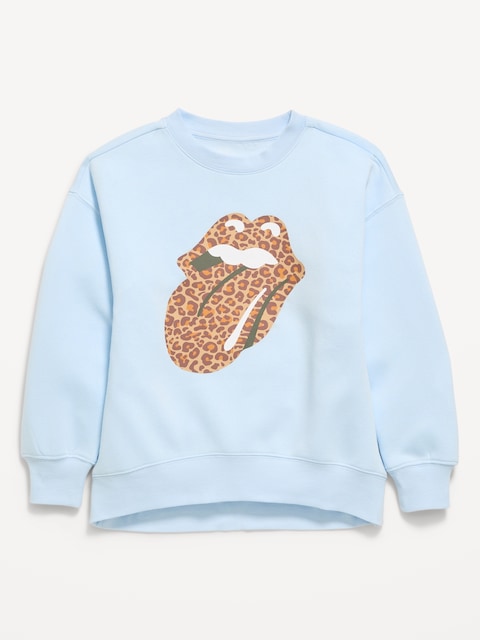 The Rolling Stones™ Oversized Graphic Tunic Sweatshirt for Girls