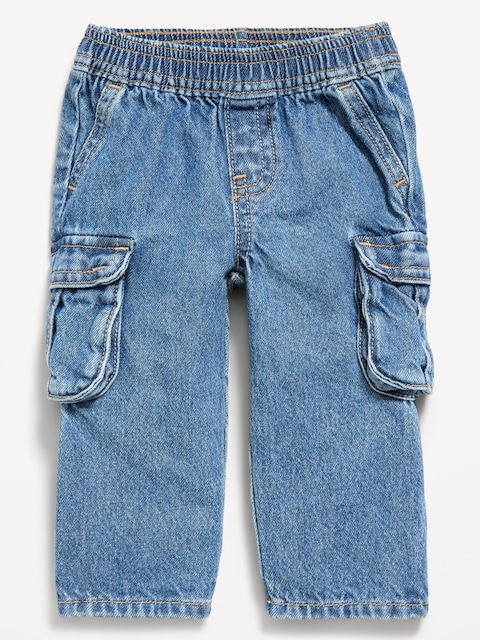 Baggy Barrel-Leg Cargo Jeans for Baby