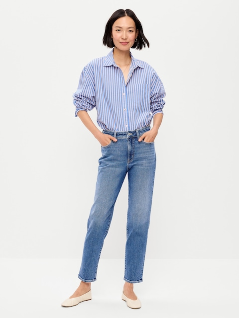 High-Waisted OG Straight Ankle Jeans