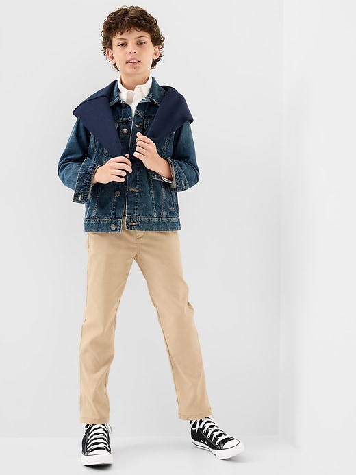 Image number 3 showing, Uniform Straight Leg Tech Pants for Boys