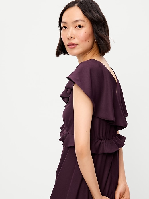 waverly crepe pinstripe maxi dress in purple Lucy in the Sky | Dresses | Lucy In The Sky Waverly Crepe Pinstripe Maxi  Dress In Purple