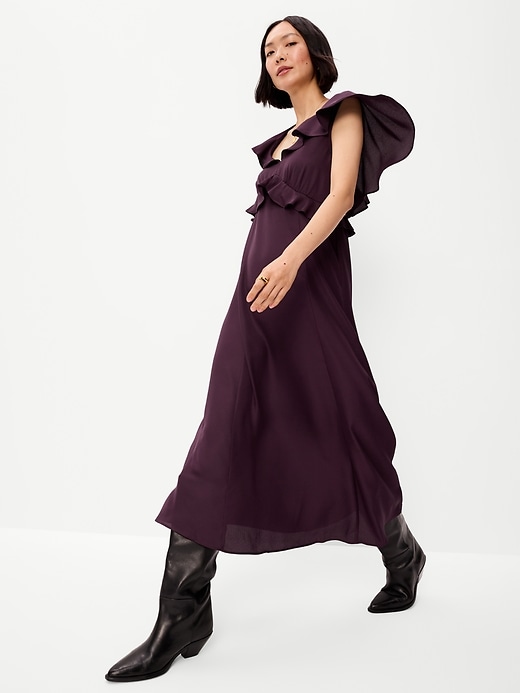 navy purple dress Navy Blue Beaded V-Neck Backless Mermaid Long Prom Dress Grape / 10