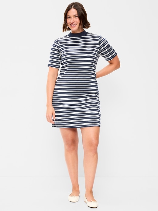 Image number 7 showing, Snug Mock-Neck Bodycon Mini Dress