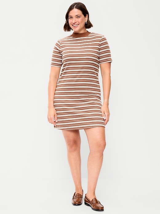 Image number 7 showing, Snug Mock-Neck Bodycon Mini Dress