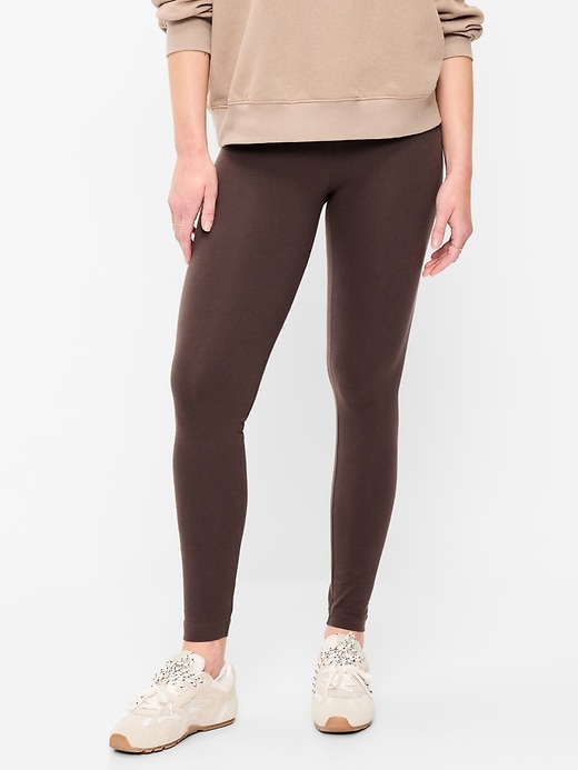 Image number 2 showing, High-Waisted Jersey Fashion Layering Leggings