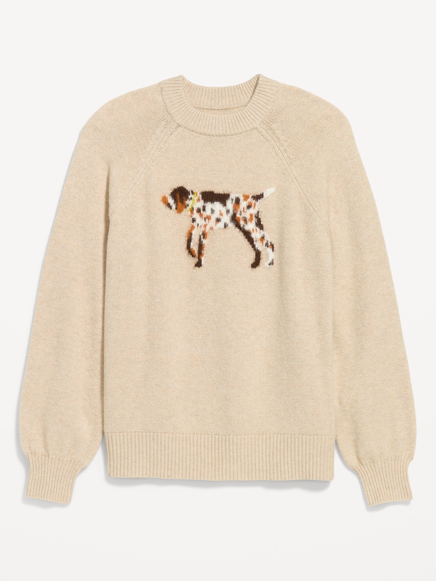 Женский свитер Old Navy оверсайз Fairisle с круглым вырезом, цвет: Dogs — фото 4