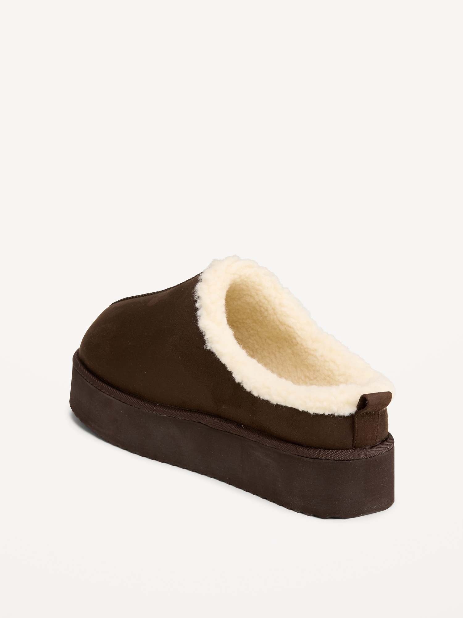 Faux-Suede Platform Mule Clogs for Women