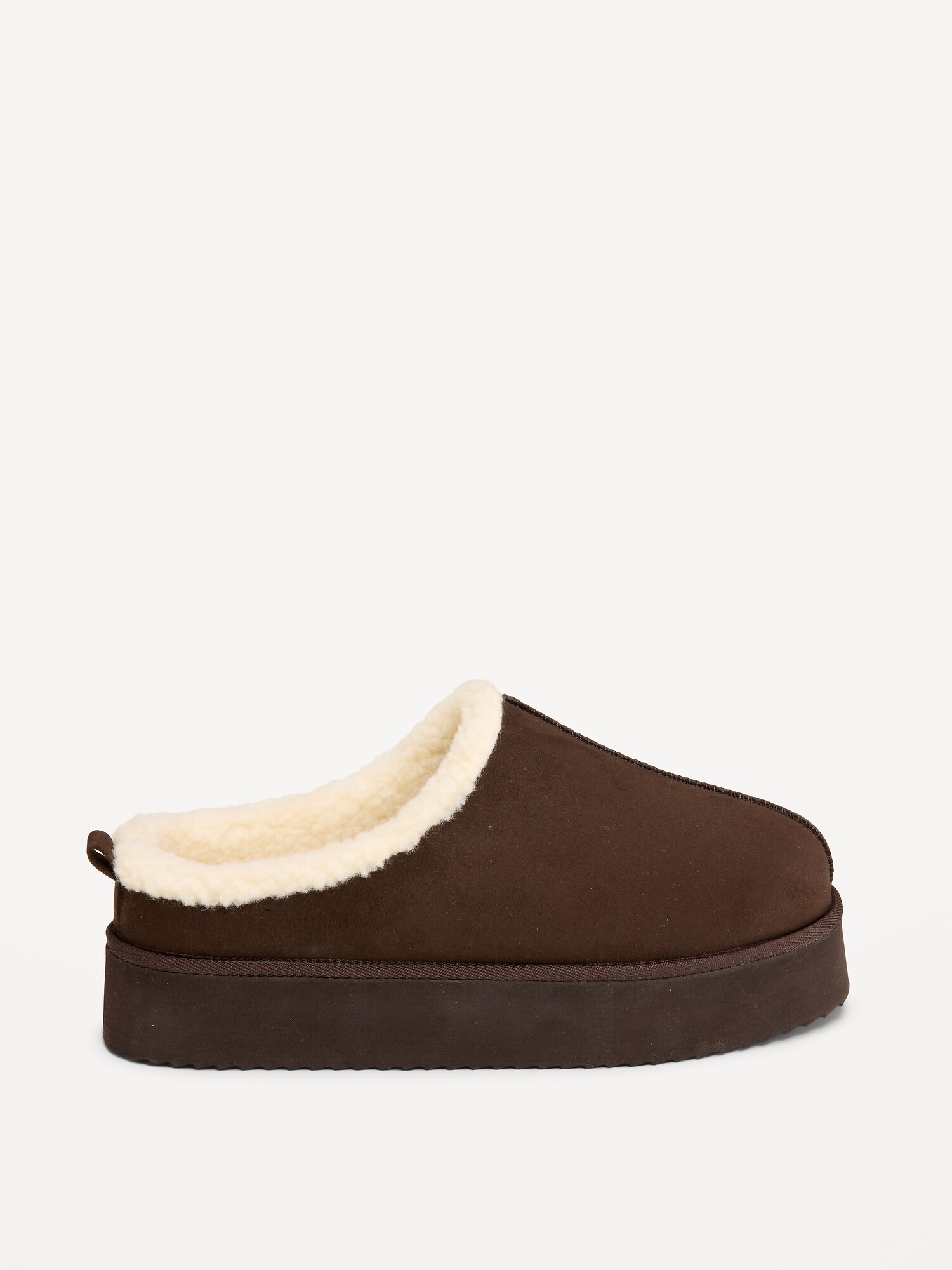 Женские сабо Old Navy Faux-Suede Platform Mule Clogs for Women, цвет: Чёрный кофейный — фото 3