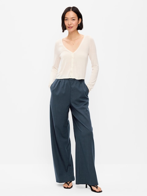 High-Waisted Wide-Leg Trouser