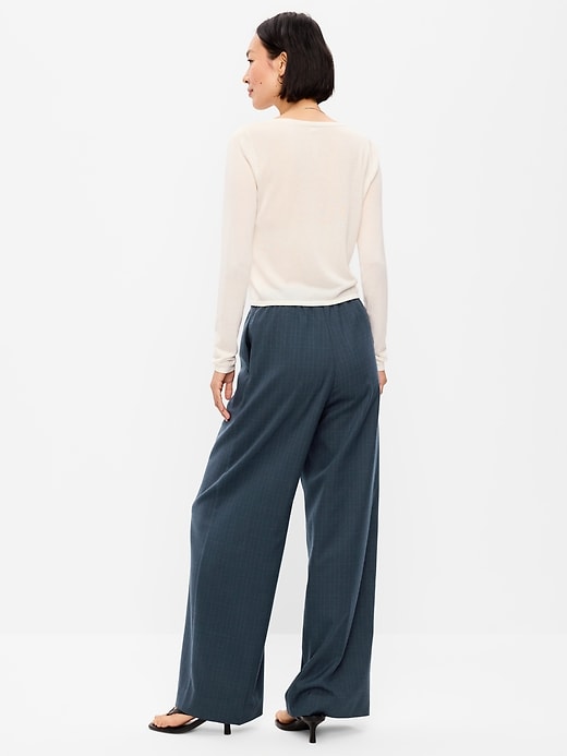 Image number 3 showing, High-Waisted Wide-Leg Trouser