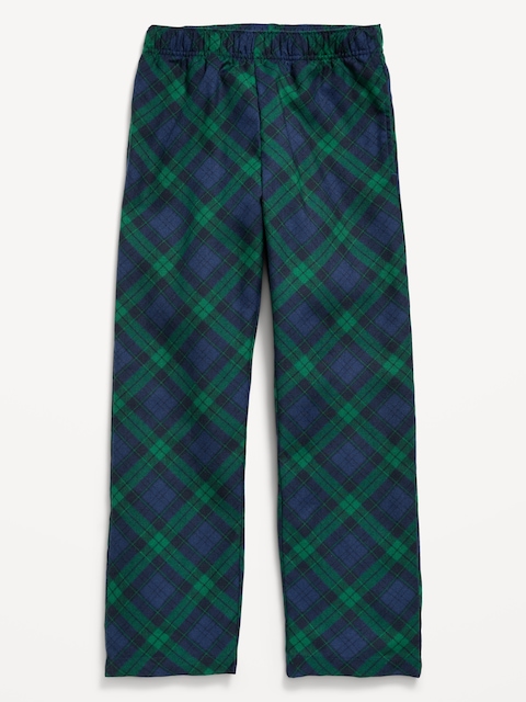 Gender-Neutral Printed Flannel Pajama Pants for Kids