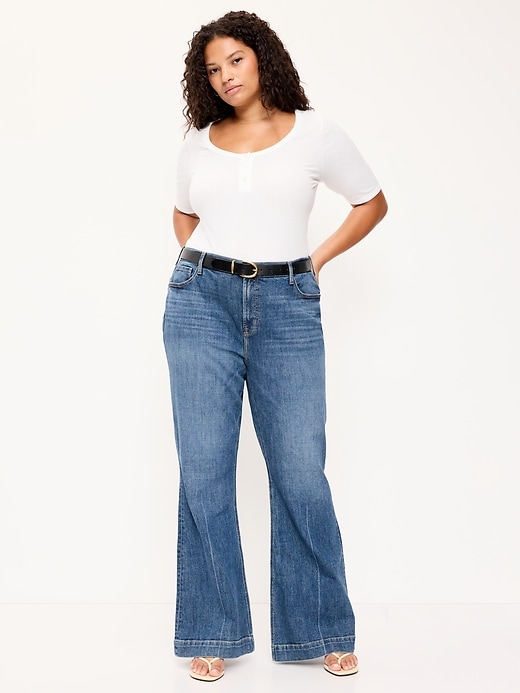 Image number 4 showing, High-Waisted Flare Jeans