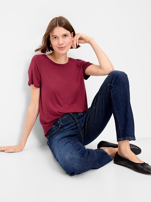 Image number 3 showing, Luxe Crew-Neck T-Shirt