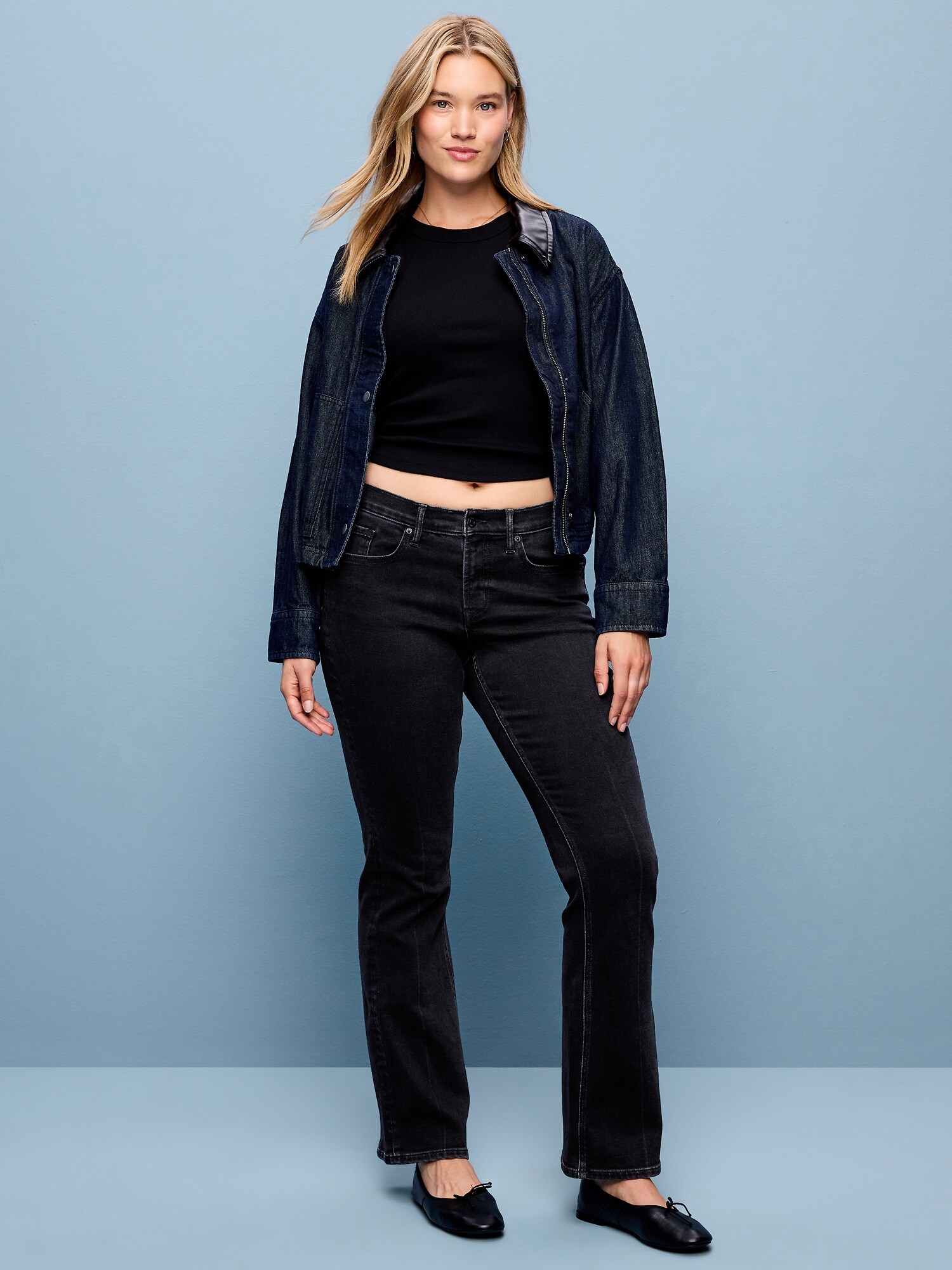Женские джинсы Old Navy Low-Rise Boot-Cut, цвет: Bobby Jo — фото 6