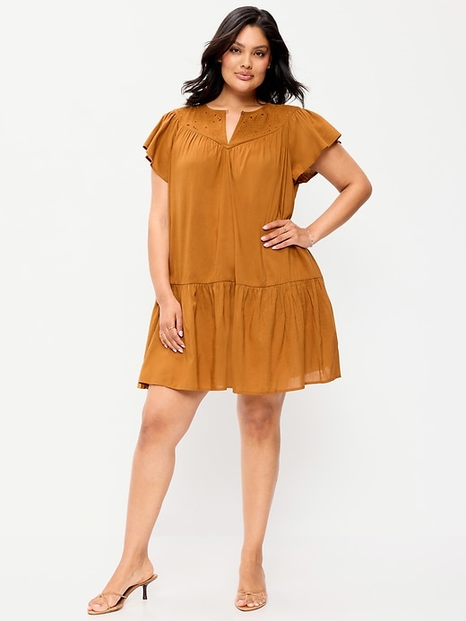 Image number 8 showing, Flutter-Sleeve Mini Swing Dress