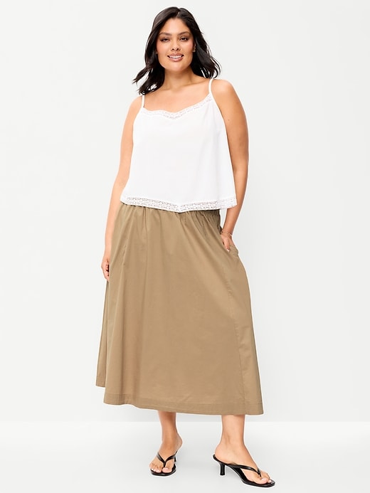 Image number 8 showing, Poplin Midi Skirt
