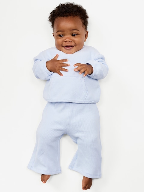 Waffle-Knit Wide Leg Pants for Baby