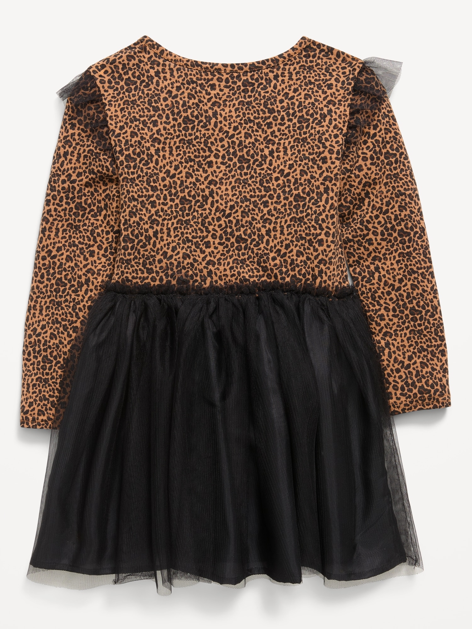 Long-Sleeve Fit and Flare Tutu Dress for Toddler Girls