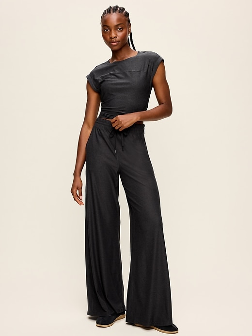 Image number 2 showing, High-Waisted CloudMotion Wide-Leg Pants