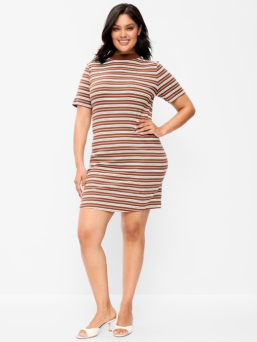 Image number 9 showing, Snug Mock-Neck Bodycon Mini Dress