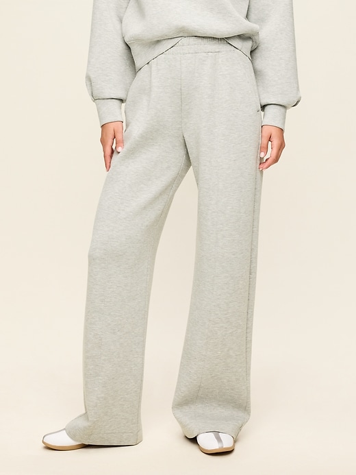 Image number 1 showing, High-Waisted Bounce Fleece Wide-Leg Sweatpants