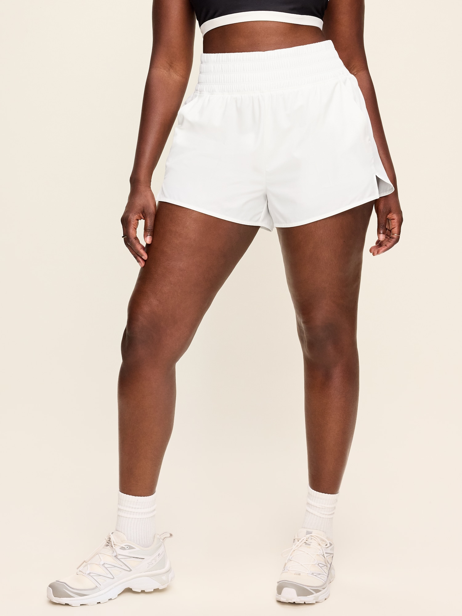 Extra High-Waisted Crinkle Run Shorts - 3-inch inseam
