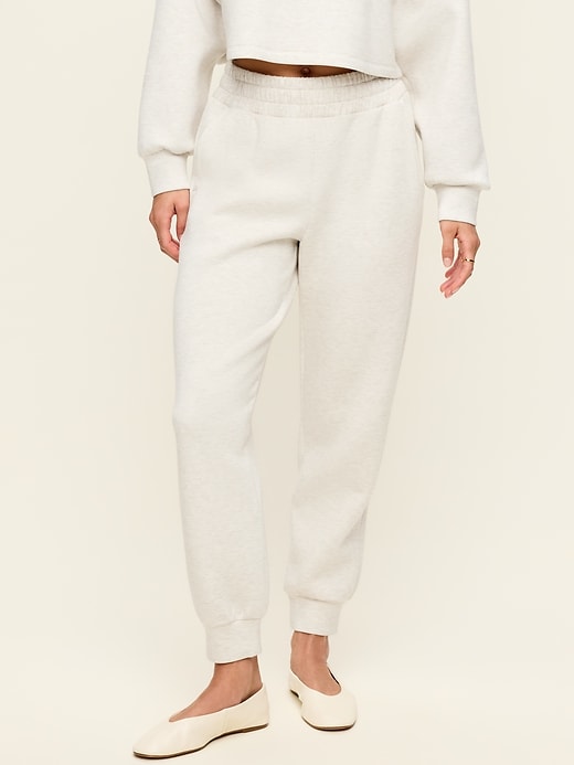 Image number 1 showing, High-Waisted Bounce Fleece Jogger Sweatpants