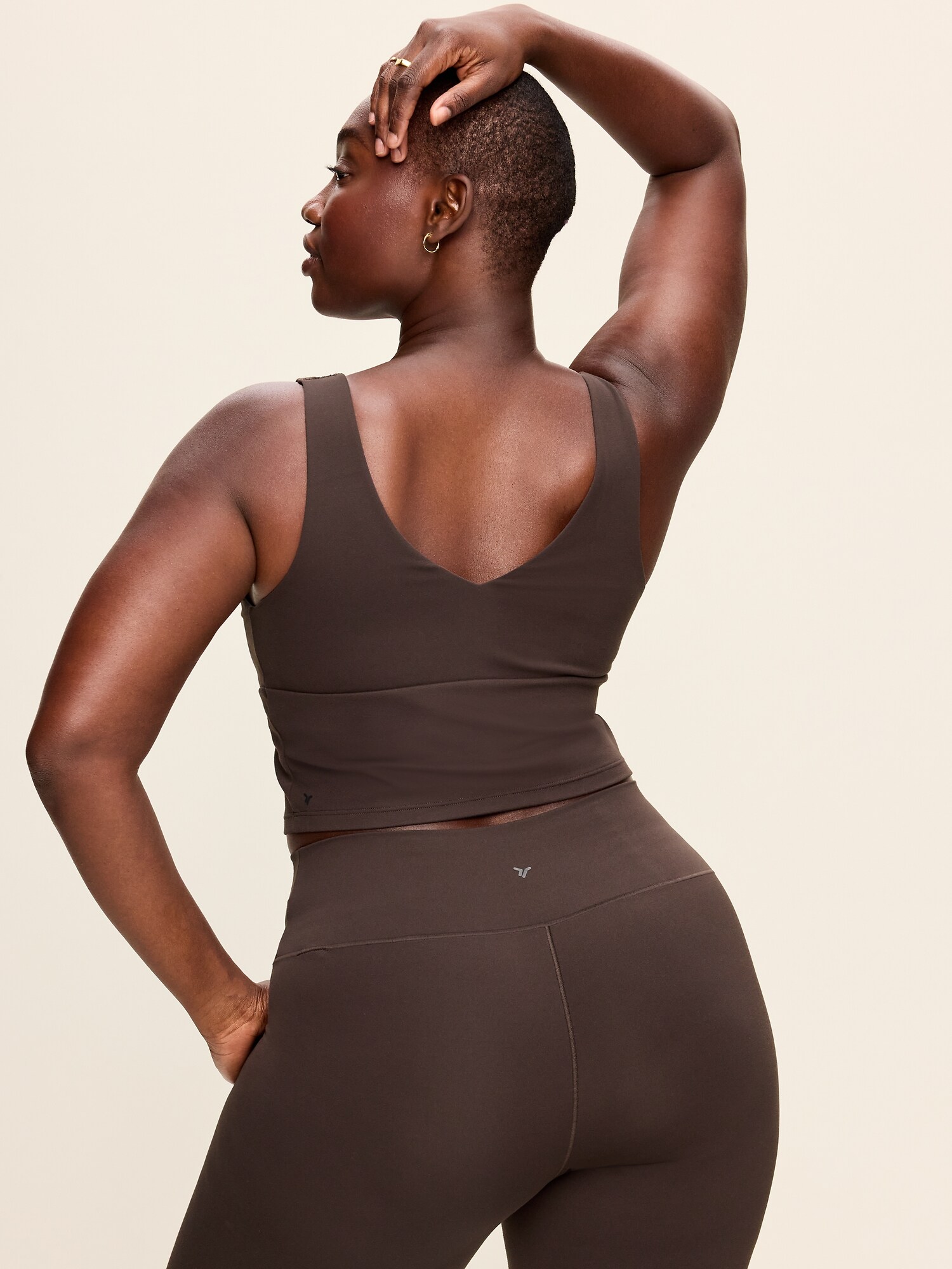 Женский топ Old Navy StudioSmooth Longline Top, цвет: Чёрный кофейный — фото 6