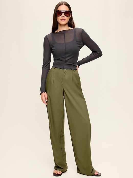 Image number 2 showing, High-Waisted SleekTech Trouser Pants