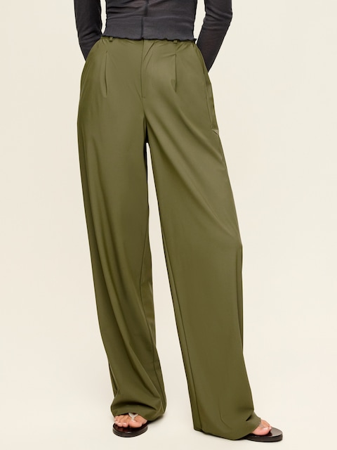 High-Waisted SleekTech Trouser Pants