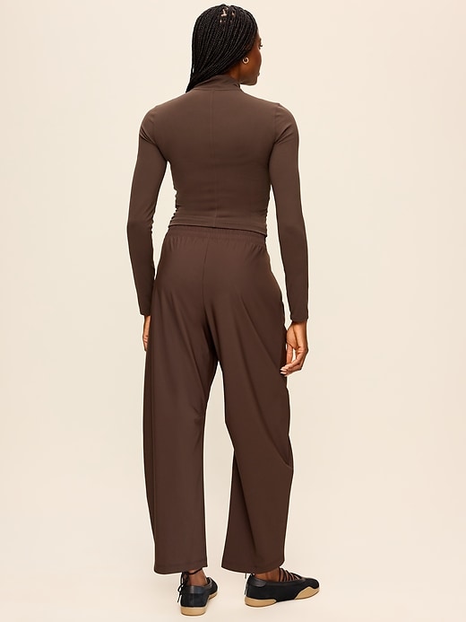 Image number 3 showing, High-Waisted SleekTech Barrel Ankle Pants