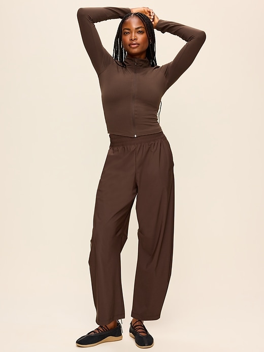 Image number 2 showing, High-Waisted SleekTech Barrel Ankle Pants