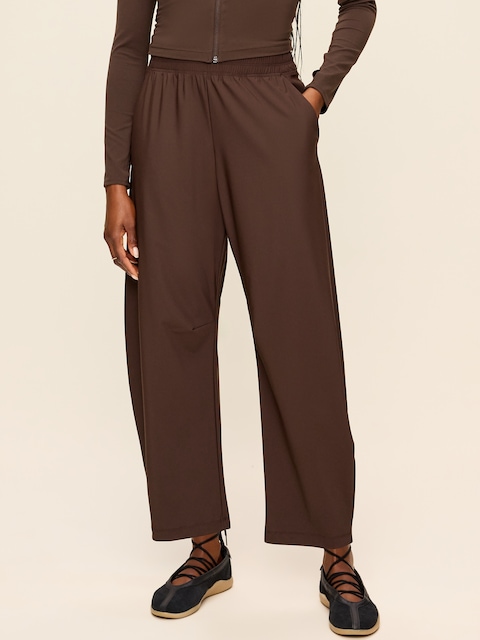 High-Waisted SleekTech Barrel Ankle Pants