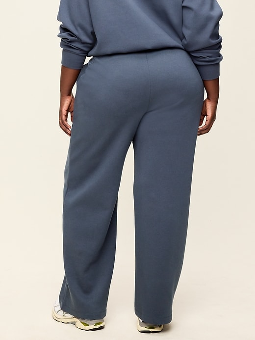 Image number 10 showing, Mid-Rise Dynamic Fleece Textured Wide-Leg Sweatpants