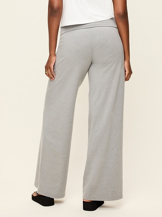 Image number 7 showing, High-Waisted PowerChill Fold-Over Wide-Leg Pants