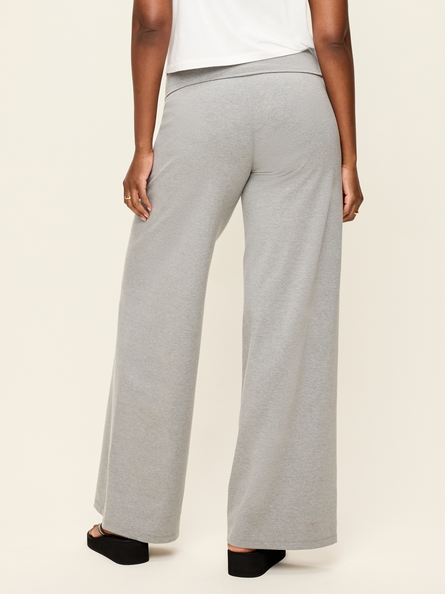 High-Waisted PowerChill Fold-Over Wide-Leg Pants