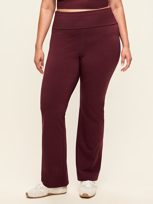 Image number 8 showing, High-Waisted PowerChill Fold-Over Bootcut Leggings