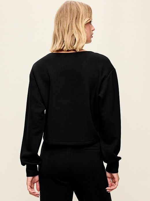Image number 2 showing, Bounce Fleece Long-Sleeve Twist-Front Top