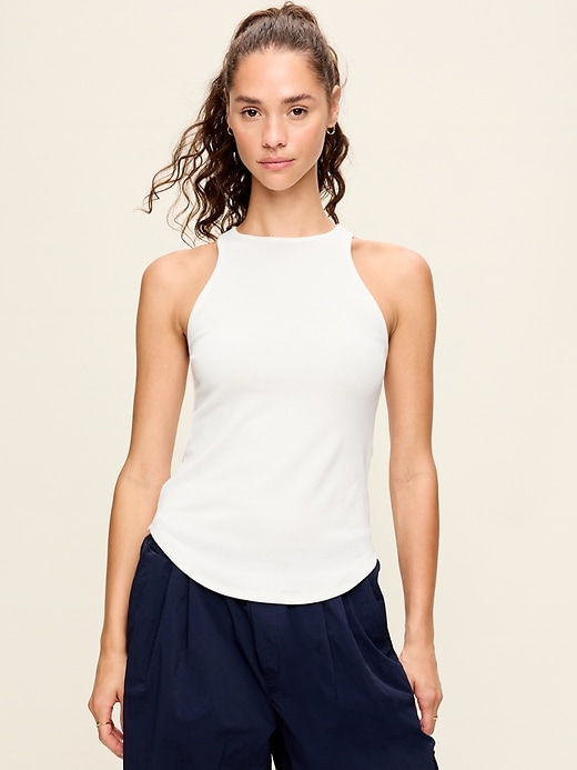 Image number 1 showing, CloudLite High-Neck Racerback Tank Top