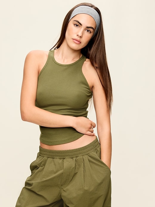 Image number 1 showing, CloudLite High-Neck Racerback Tank Top