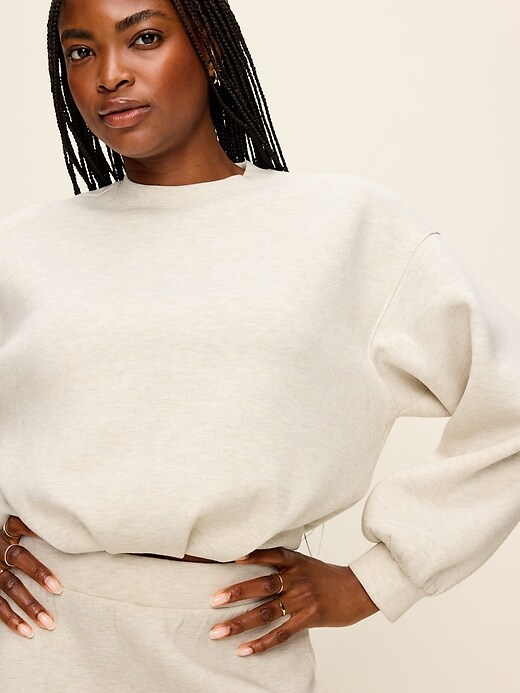 Image number 4 showing, Bounce Fleece Bubble-Hem Sweatshirt