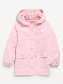 Image number 1 showing, Water-Resistant Oversized Hooded Jacket for Girls