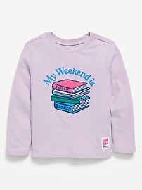 Image number 1 showing, Long-Sleeve Graphic T-Shirt for Toddler Girls