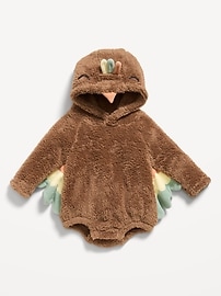 Image number 1 showing, Long-Sleeve Critter Fleece Hooded One-Piece Romper for Baby
