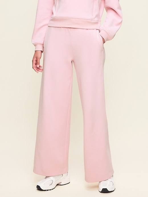 Image number 1 showing, Extra High-Waisted Dynamic Fleece Wide-Leg Sweatpants