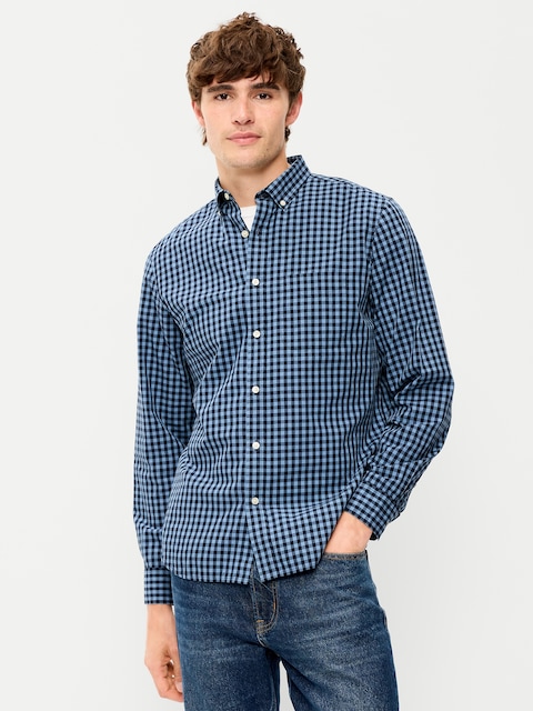 Classic Fit Everyday Plaid Poplin Shirt
