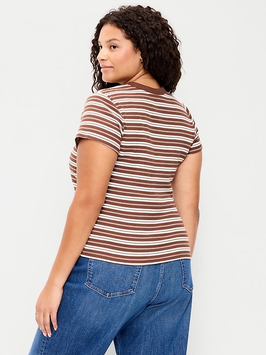 Image number 7 showing, Snug Crew-Neck Ribbed T-Shirt